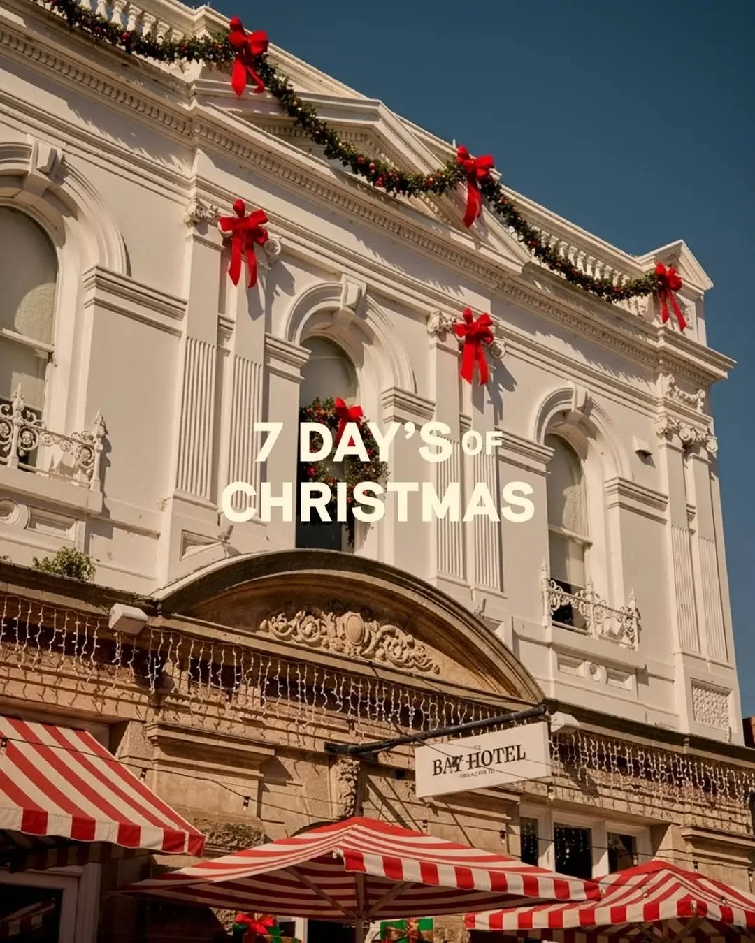 Seven days at the Bay. Live music from Christmas Eve through to New Year's Eve. Closed Christmas Day, open from midday every other day.

Swipe to see the full lineup 🍻