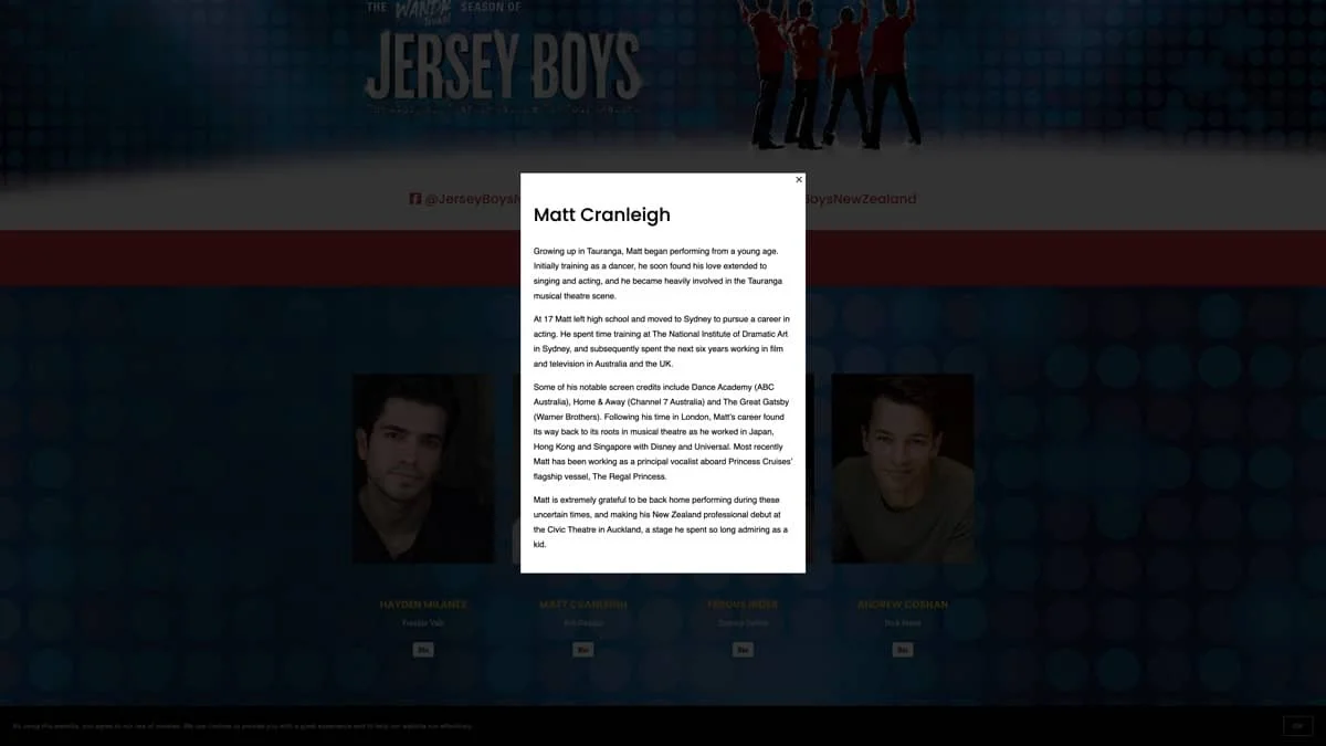 Jersey Boys (New Zealand). 4 Jersey Boys 2021 04
