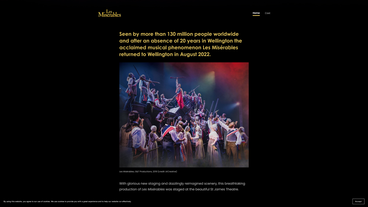Les Misérables (New Zealand). 2 Les Mis Wellington 02