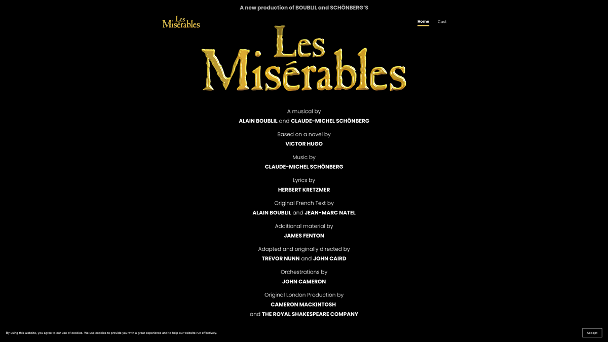 Les Misérables (New Zealand). 3 Les Mis Wellington 03