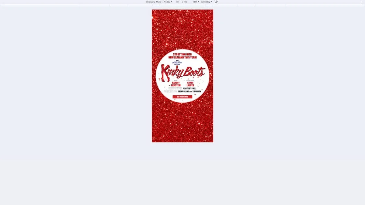 Kinky Boots (New Zealand). 9 Kinky Boots mobile 01