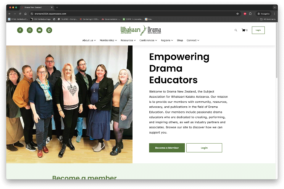 Drama NZ Homepage
