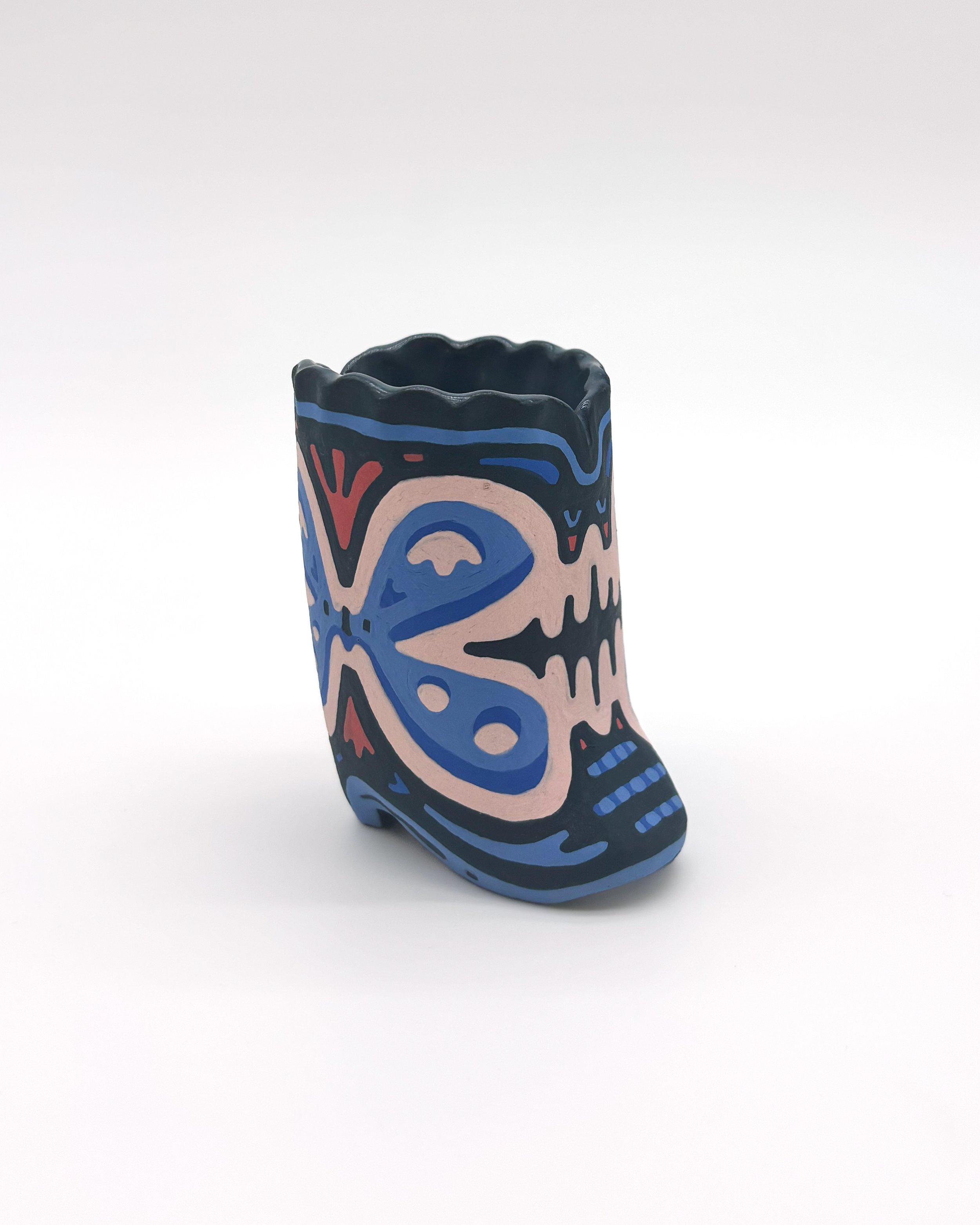 Pink and Navy Boot Shooter