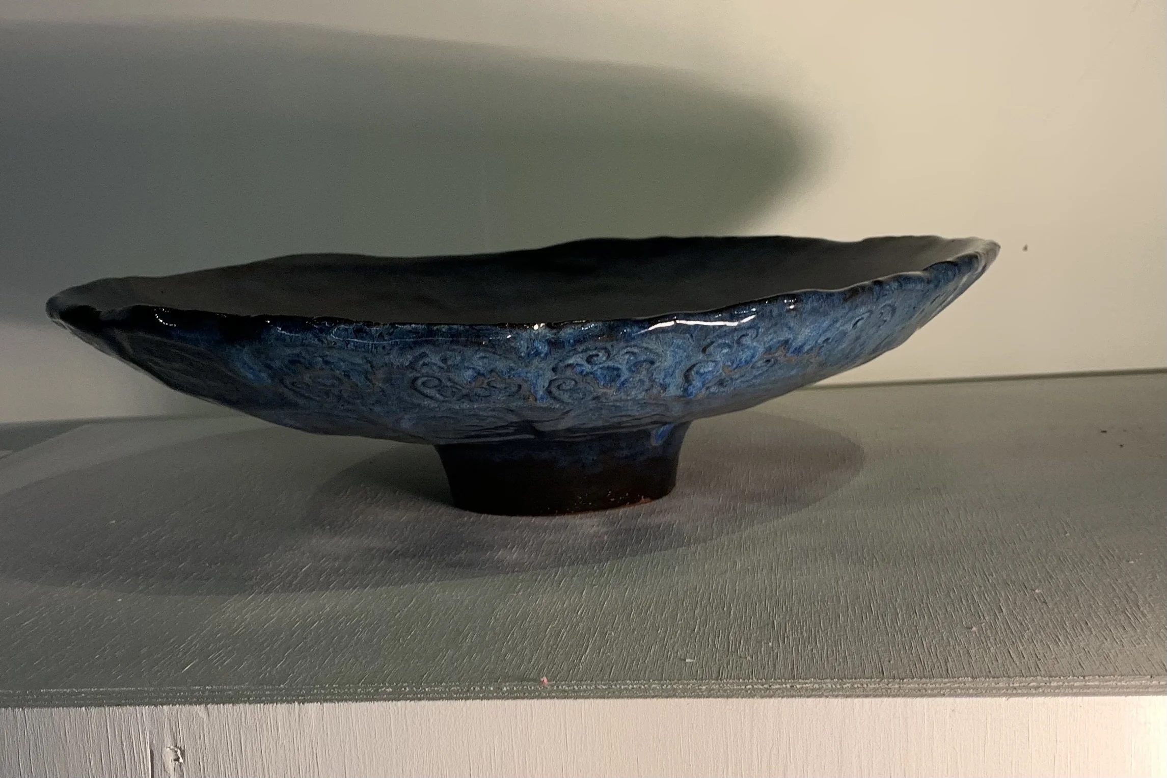 Stoneware Blue Dish
