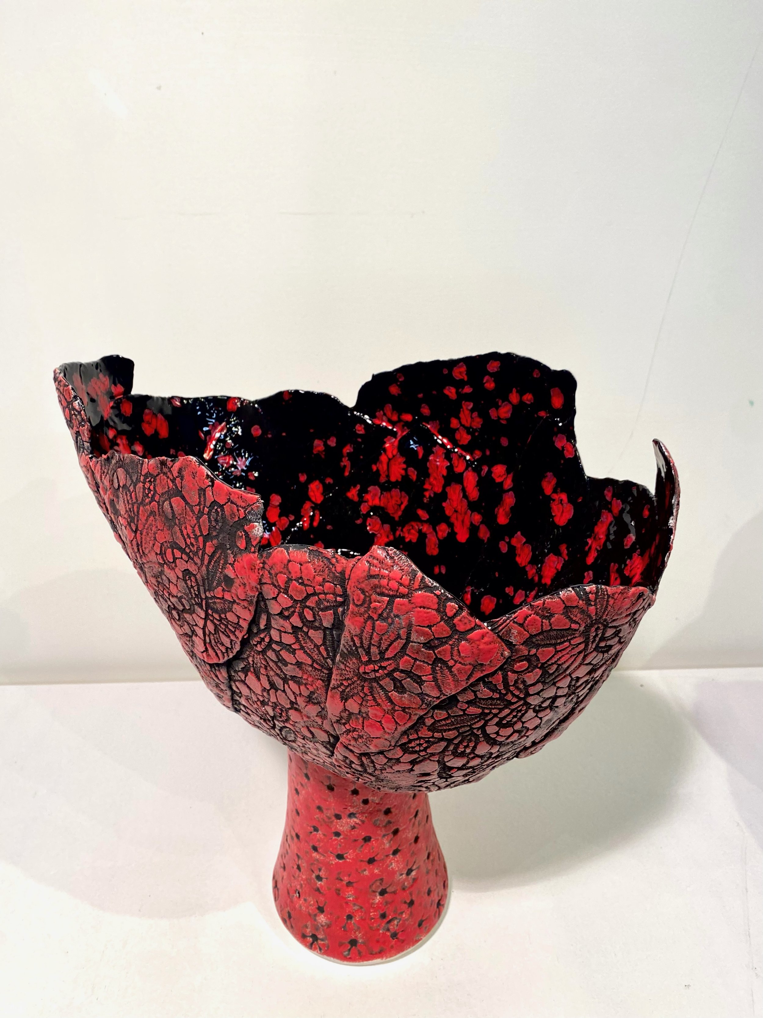 Red Lace Vase