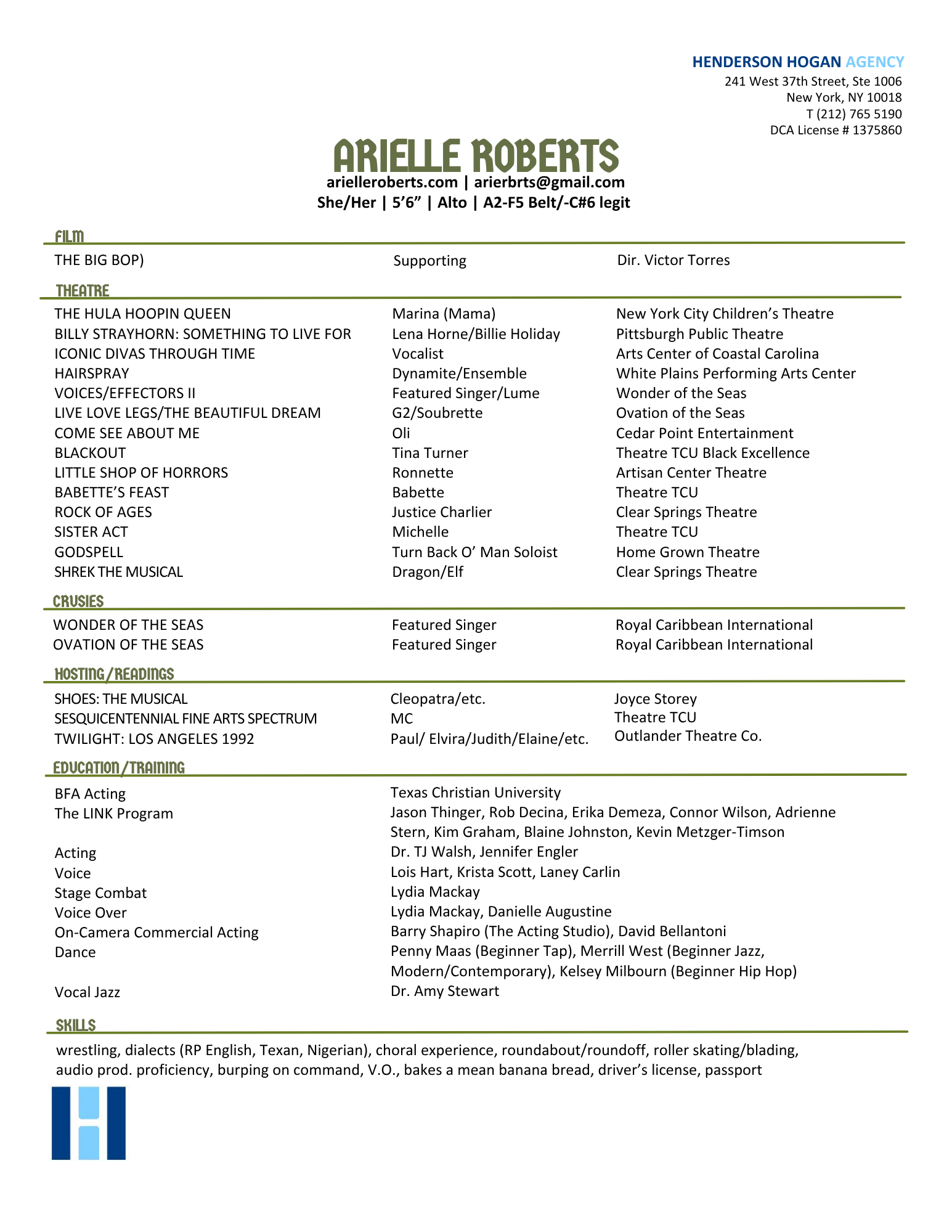 Arielle Roberts Resume 2026