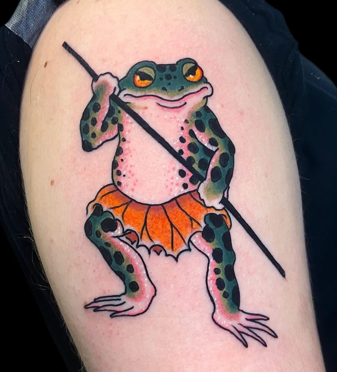 Frog by jj.neotraditional done at Count Your Blessings Tattoo, The  Netherlands : r/tattoos