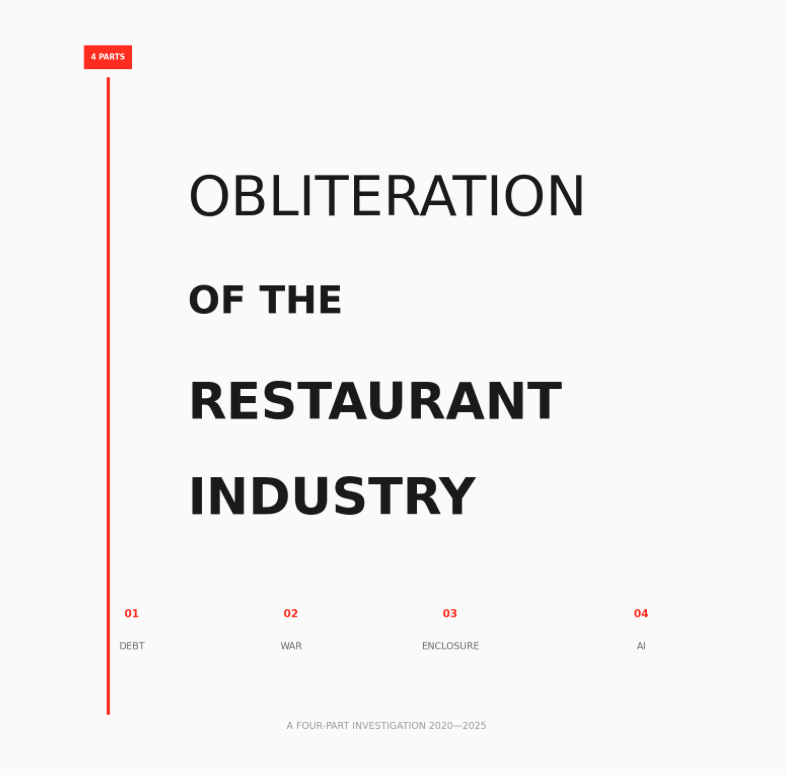 Obliteration of the Restaurant Industry