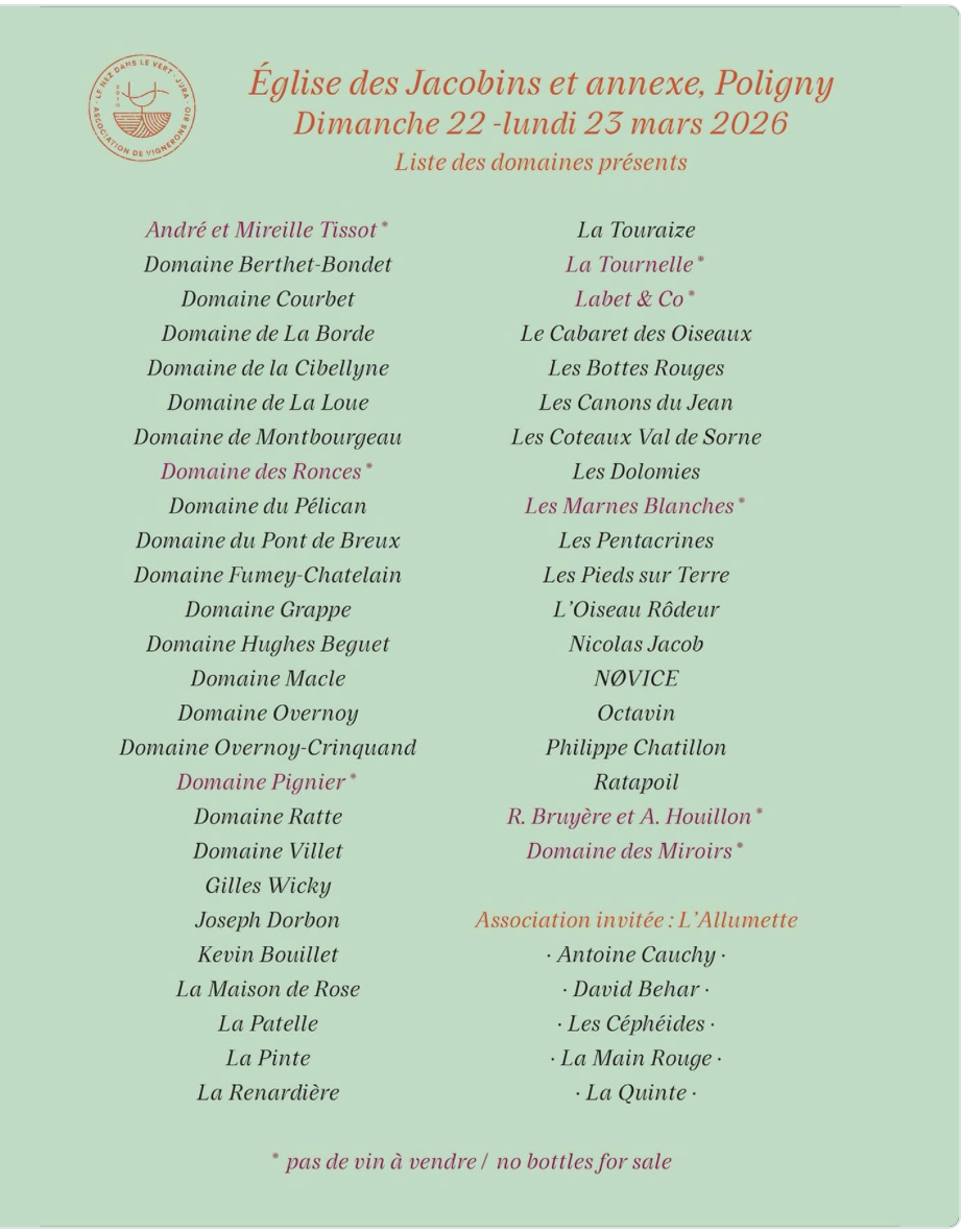 nez dans le vert line up 2026