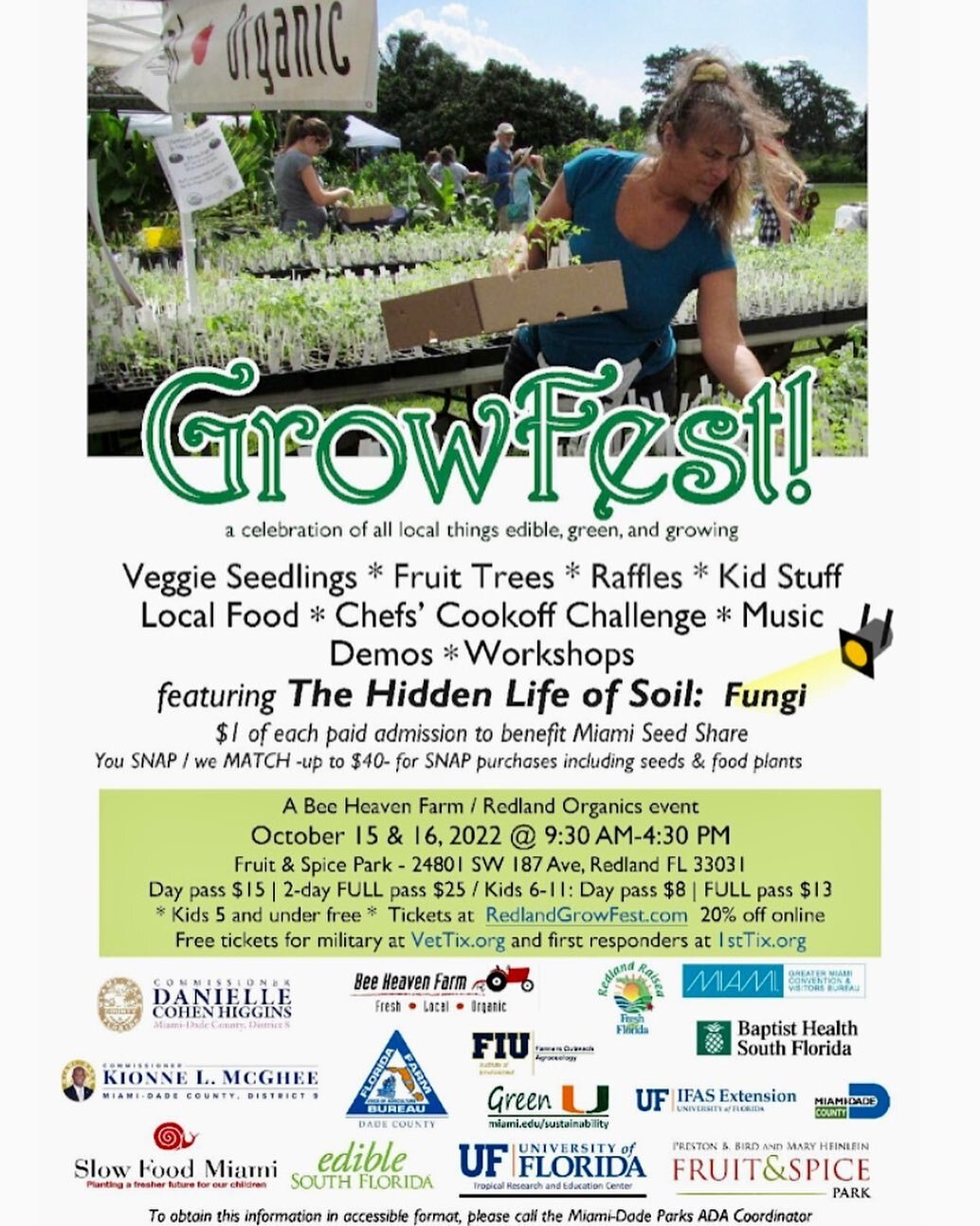 My favorite time of year,

Celebrating the start of growing season in SoFlo @redlandgrowfest 

It&rsquo;s been 3 years since the last event, but they are back!

This year&rsquo;s theme, &ldquo;the hidden life of soil&rdquo; the soil microbiome, mycel