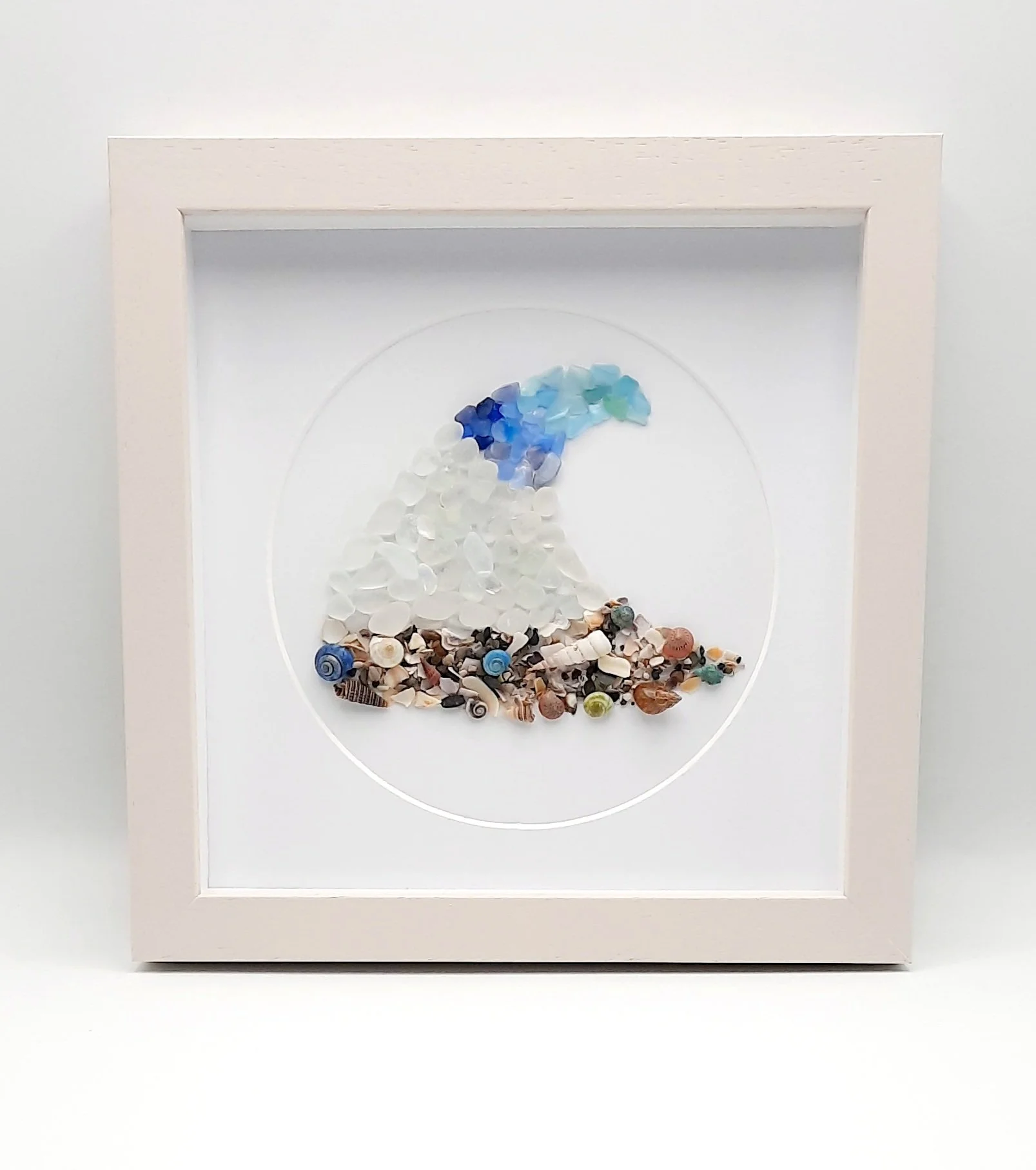 Pebble Art by Púróga/ Unique Handcrafted Sea Glass, Sea Shell & Pebble