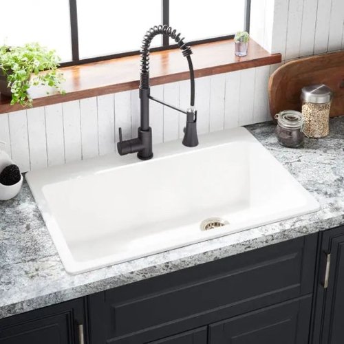 white overmount kitchen sink