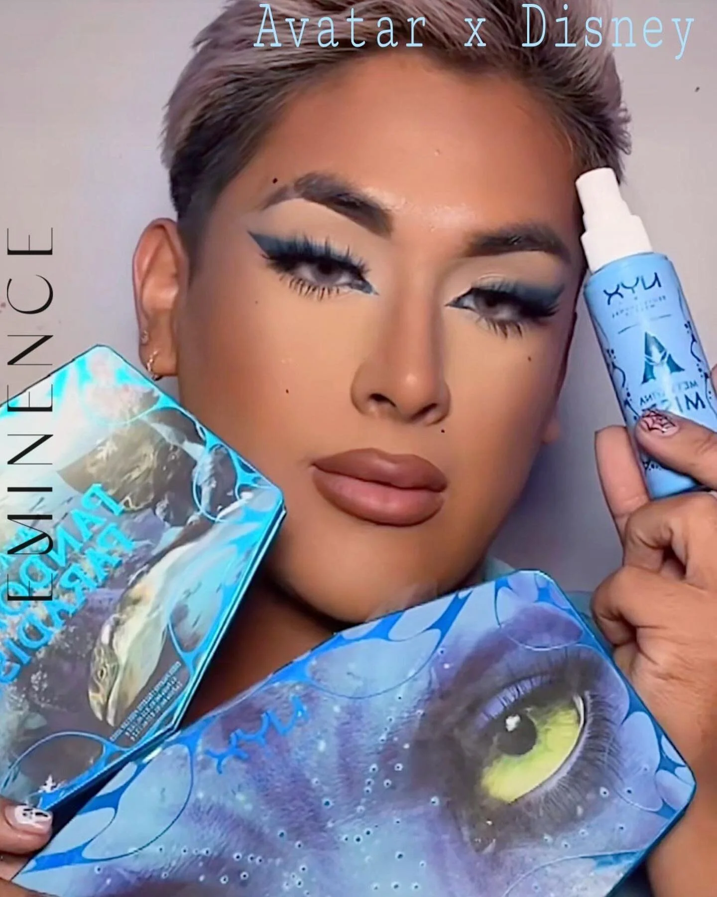 Super proud of this collaboration @snatchedbywill did with @nyxcosmetics_uk and their partnership with @avatar and @disney 💙💙💙💙