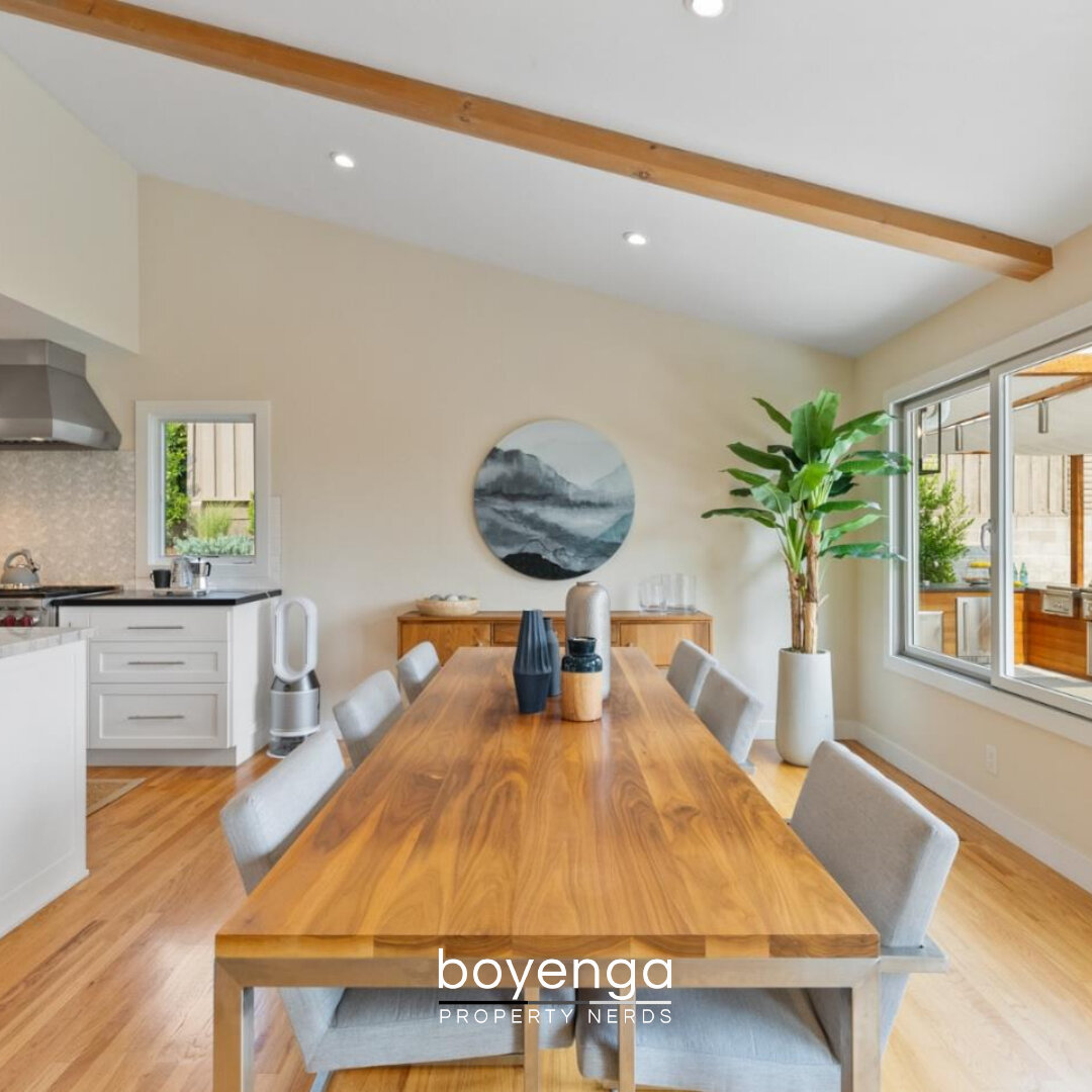 Sold 🏡The #PropertyNerds love this exceptional dining and living room offers gleaming hardwood, a beamed vaulted ceiling &amp; a wall of windows overlooking the beautiful professionally landscaped yard. ⠀⠀⠀⠀⠀⠀⠀⠀⠀
⠀⠀⠀⠀⠀⠀⠀⠀⠀
⠀⠀⠀⠀⠀⠀⠀⠀⠀
#ForSale #RealEs
