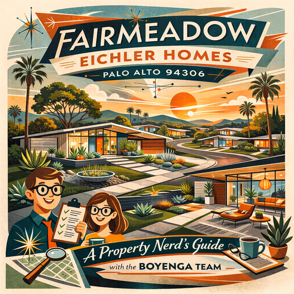 The Fairmeadow Eichlers of Palo Alto: Architectural Heritage, Neighborhood Dynamics, and Market-Forward Insights Through the Lens of Eichler Expertise