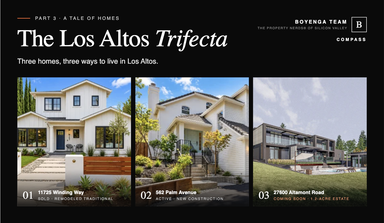 The Los Altos Trifecta: Three Homes, Three Ways to Live in Los Altos