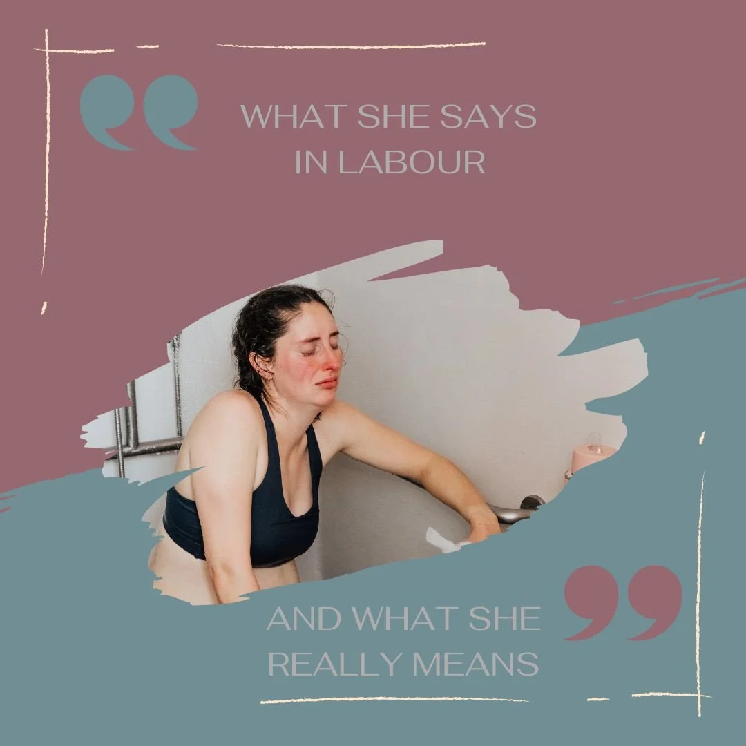 What mums say in labour and what they actually mean can sometimes be two different things. ⁠
⁠
It can be hard to vocalise your needs when you don't even understand what they are yourself. ⁠
⁠
Being a good support in the birth space often involves rea
