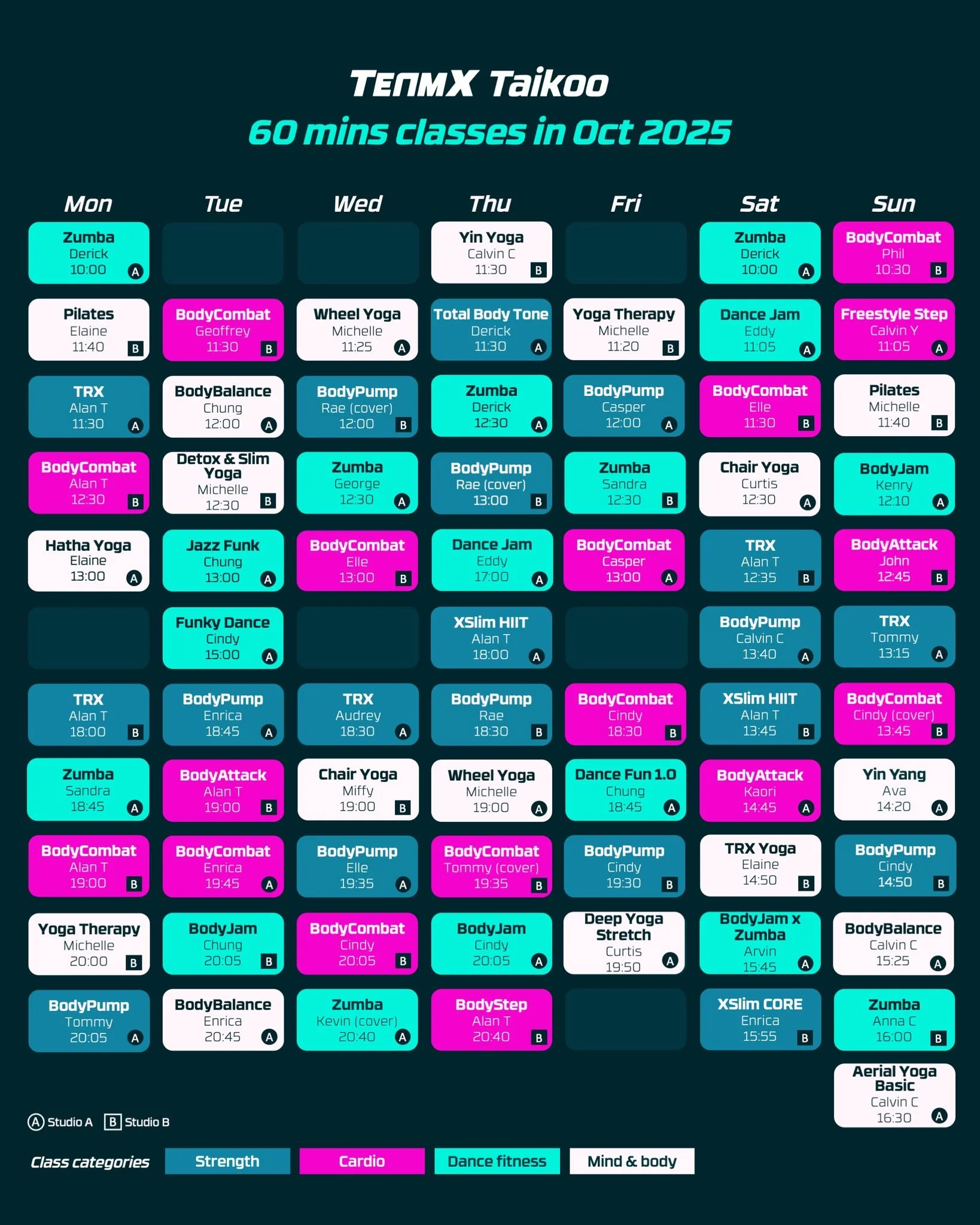 📅 October Class Timetable is HERE! 🎉
Get ready for an action-packed October at TeamX! Here are the highlights you won&rsquo;t want to miss:

✨ Eddy is BACK!
Your favorite Dance Jam with Eddy returns every Saturday, 11:05am in Taikoo.
PLUS, a NEW sl