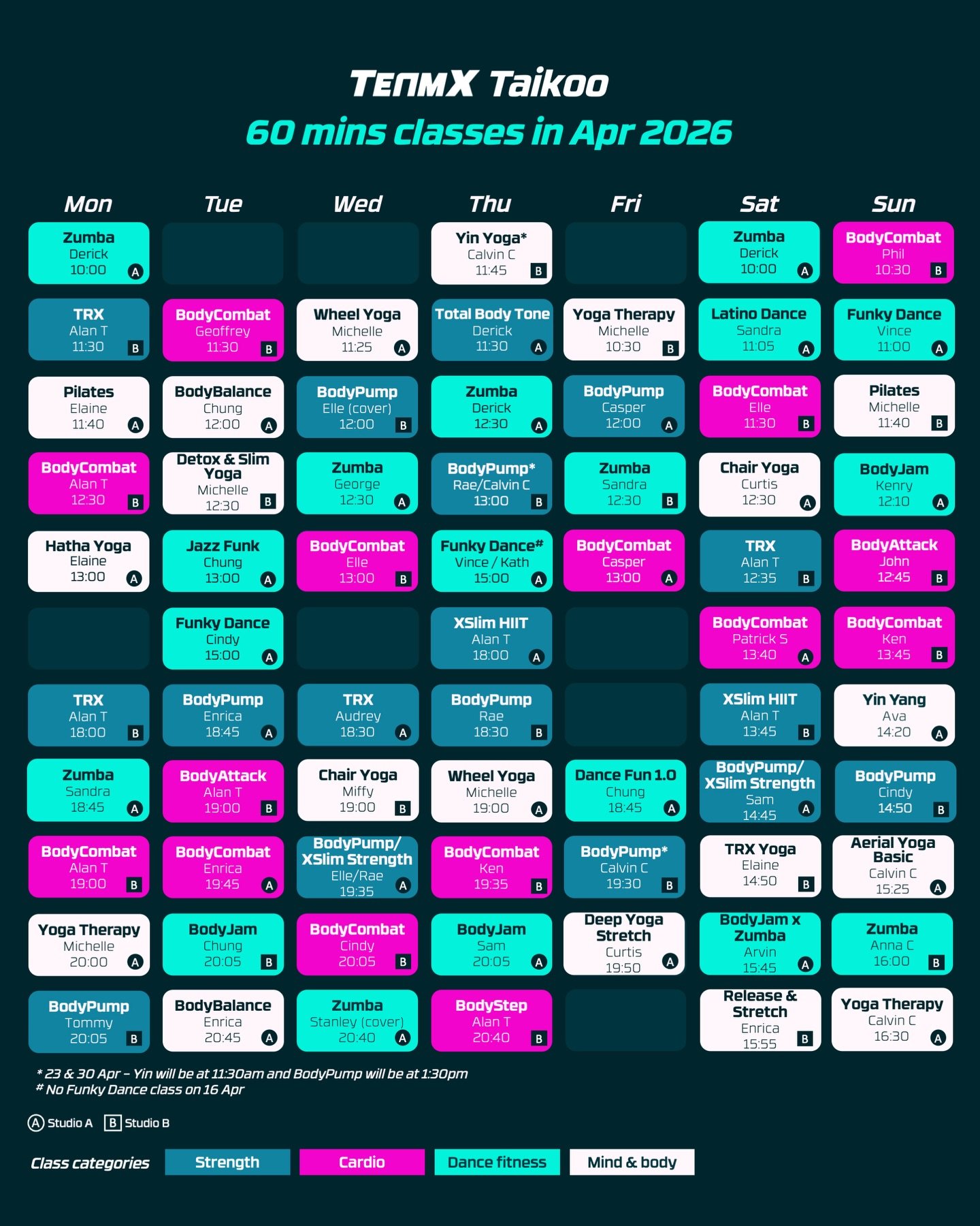 🗓️ APRIL TIMETABLE IS HERE! 🗓️
Big news, TeamX fam! We&rsquo;ve got some exciting updates for you this April 💪

🆕 INTRODUCING: XSlim Strength
Finally, a strength class that lets you lift HEAVY at your own pace!
- Perfect if BODYPUMP feels too fas