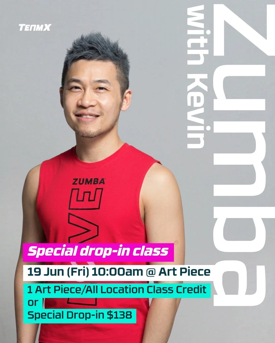CATCH THE ZUMBA VIBE: KEVIN IS BACK! 🕺✨
We know how much you miss Kevin&rsquo;s signature Zumba energy when he&rsquo;s away in Melbourne! To celebrate his summer stay in HK, we&rsquo;ve set up a Special Drop-In Class this upcoming public holiday at 
