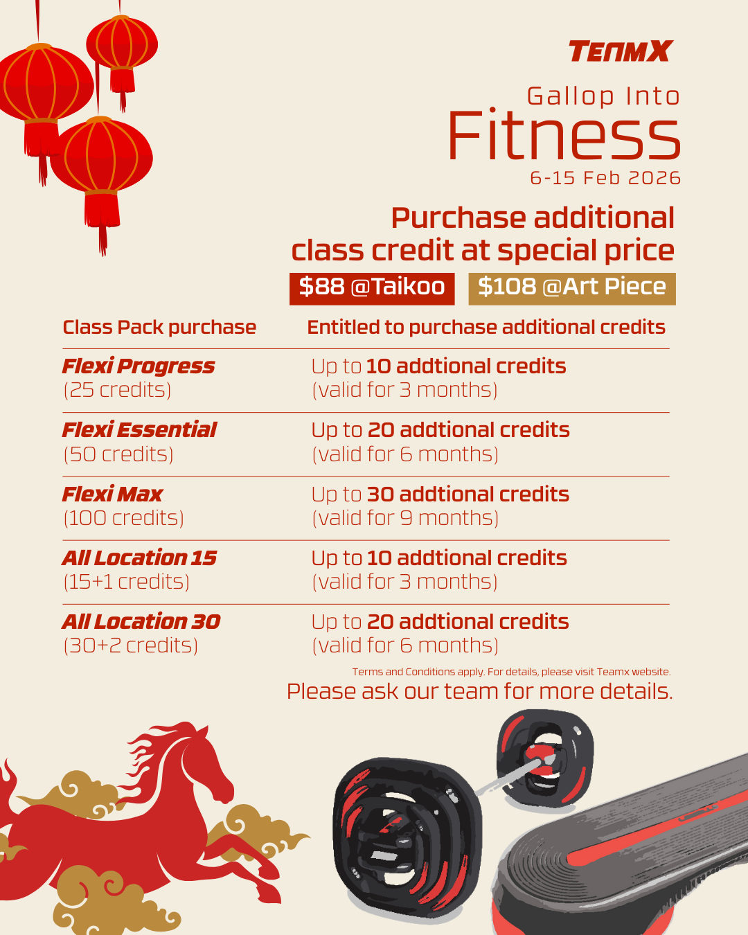 $88 Taikoo vs $108 Art Piece credits with 33% savings badge