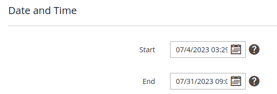  Start and End Date for Rules 