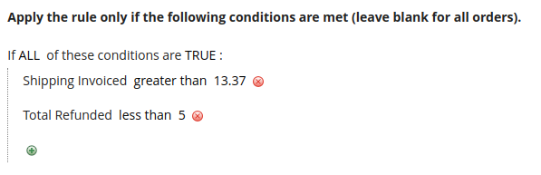  New attributes for rules creation 