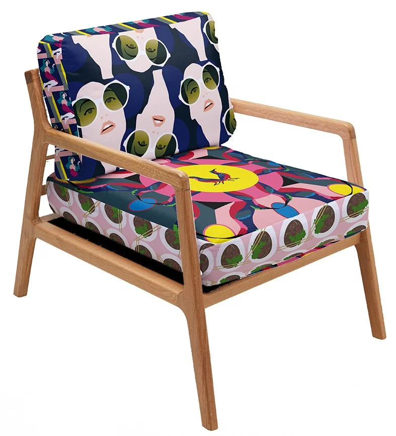 upholstery chair with studio somtum fabrics