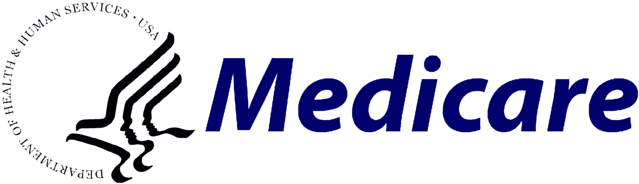 The Medicare logo featuring a stylized black hand with waves, accompanied by the word 'Medicare' in bold dark blue letters.