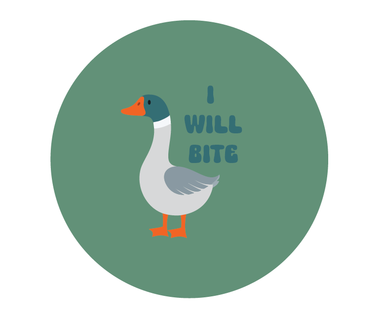 I Will Bite Button