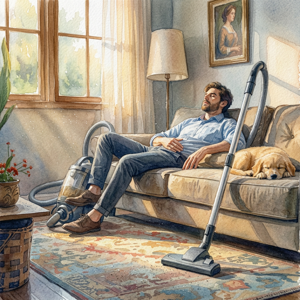 My Husband's Vacuuming Style Used to Drive Me Crazy... Now I Think He Was Onto Something