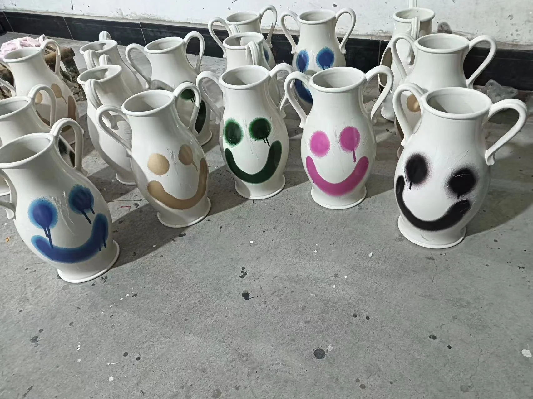Commercially Produced Smiley Vases, 2024