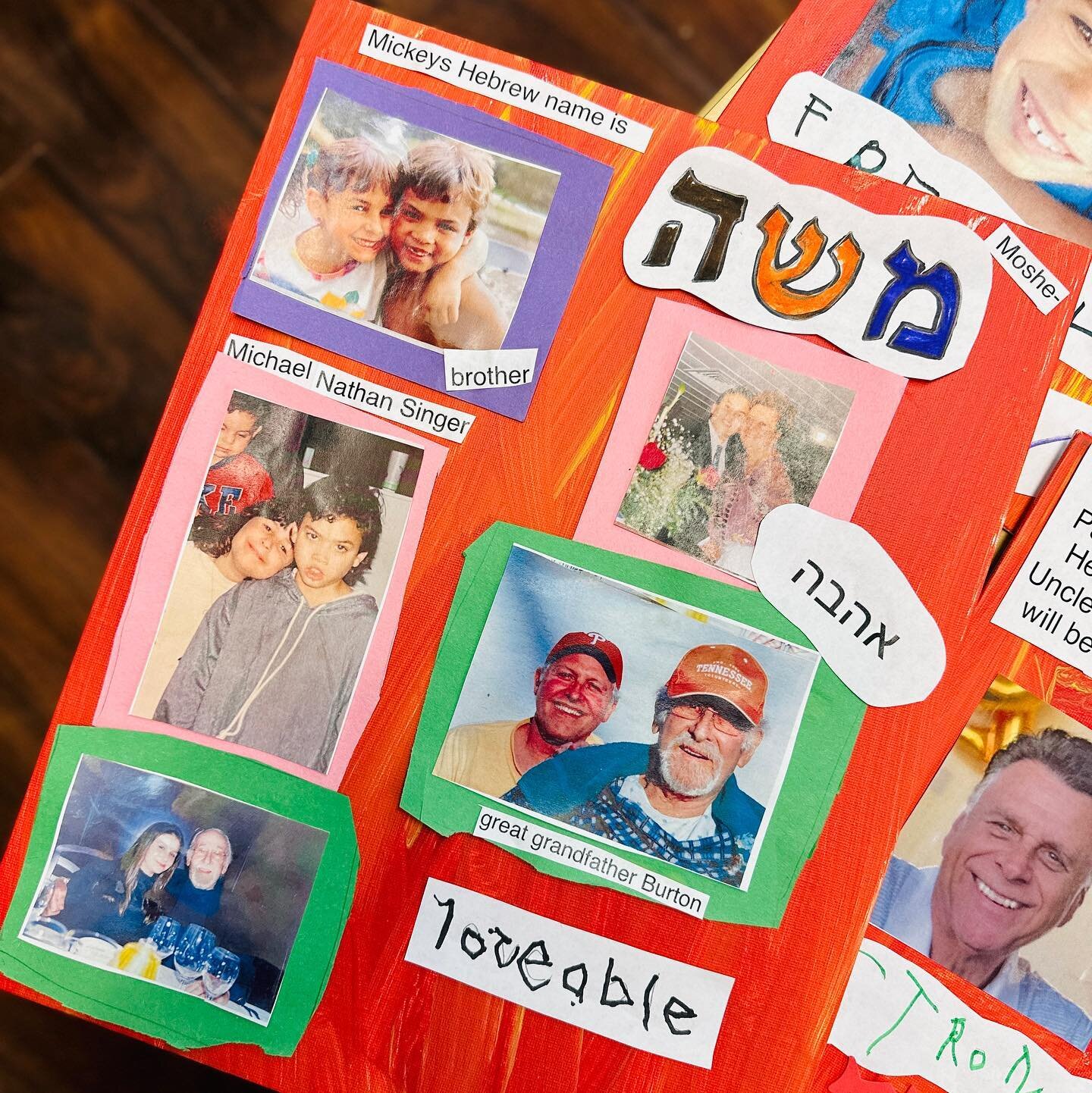 Each year our Kitah Daled children embark on a beautiful project learning about their Hebrew name, where it came from, and who they were named after. Each child had the opportunity to share their story about their unique name to their class.

Each pa