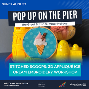 Stitched Scoops: 3D Appliqué Ice Cream Embroidery