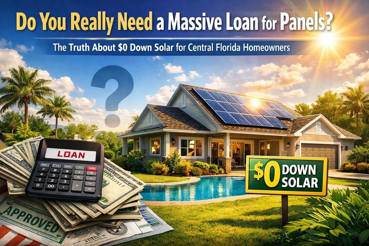 Do You Really Need a Massive Loan for Panels? The Truth About $0 Down Solar for Central Florida Homeowners