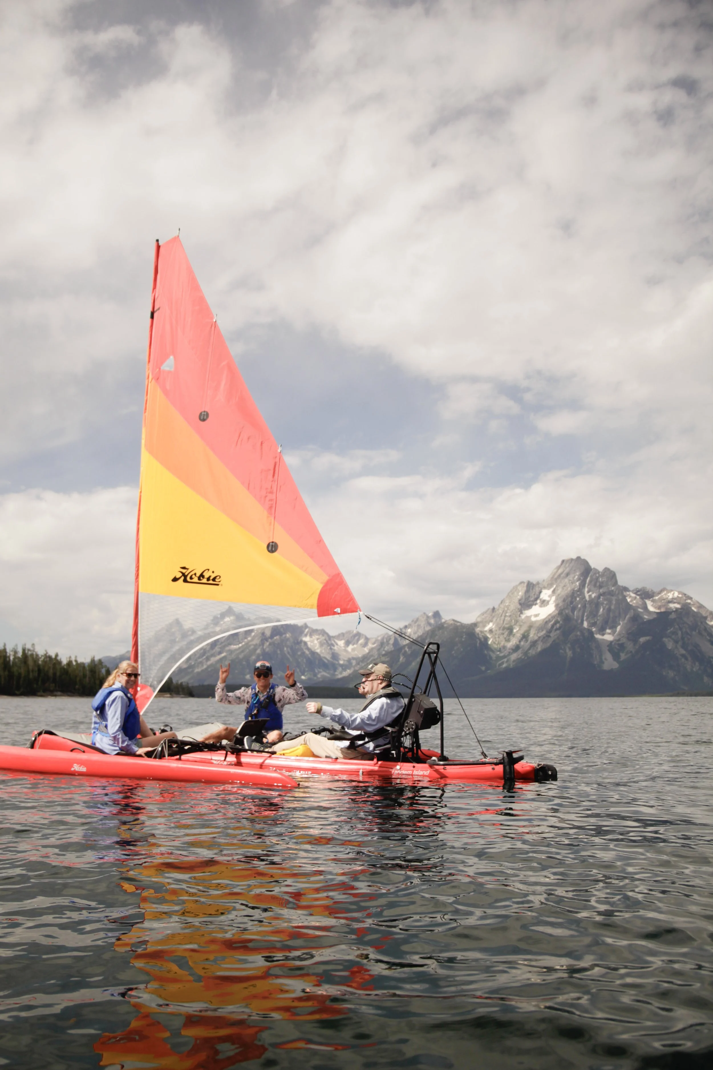 Sailing on Jenny Lake