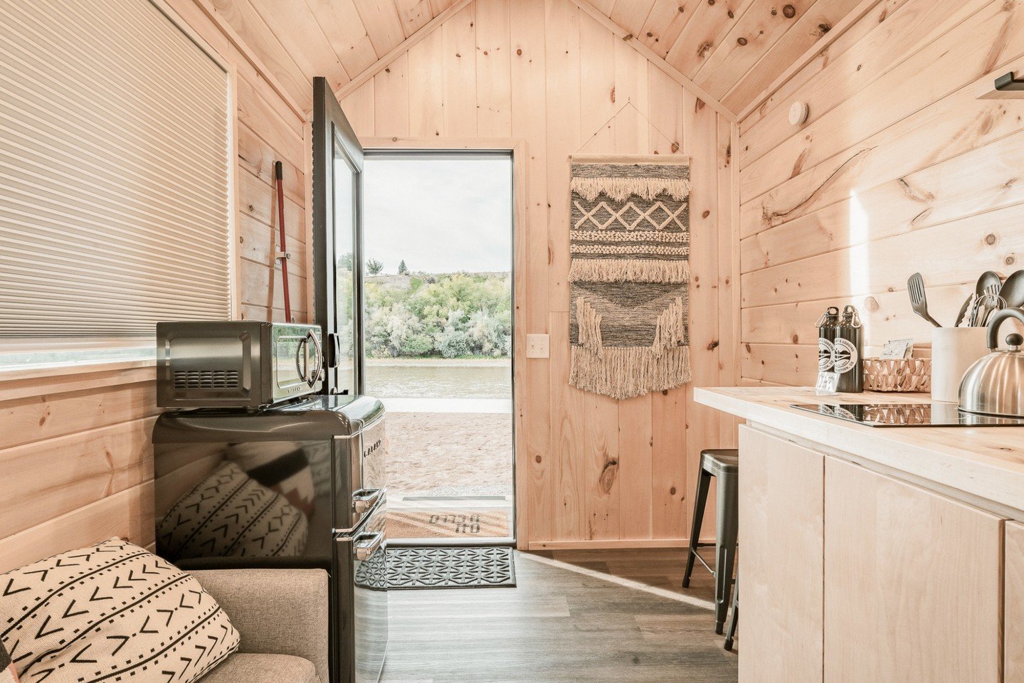Waking up to this view? Yes, please. 

At Camp Eddy, your tiny home or airstream opens straight to the Colorado River &mdash; where peaceful mornings, riverside breezes, and trails are just steps away.

Unpack, unwind, welcome to your riverside retre