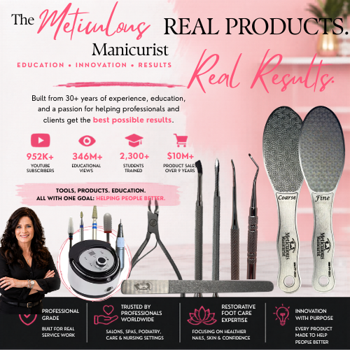 The Meticulous Manicurist Pedicure Tools for nail technicians, caregivers, nurses, and anyone who needs help with their nails.