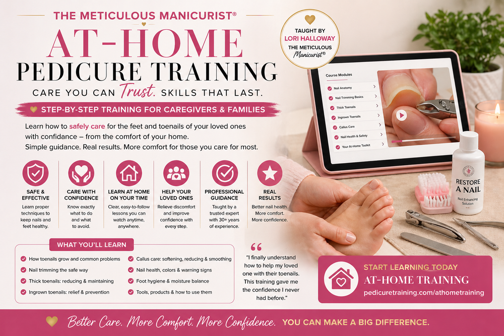 At home toenail care training for caregivers and families