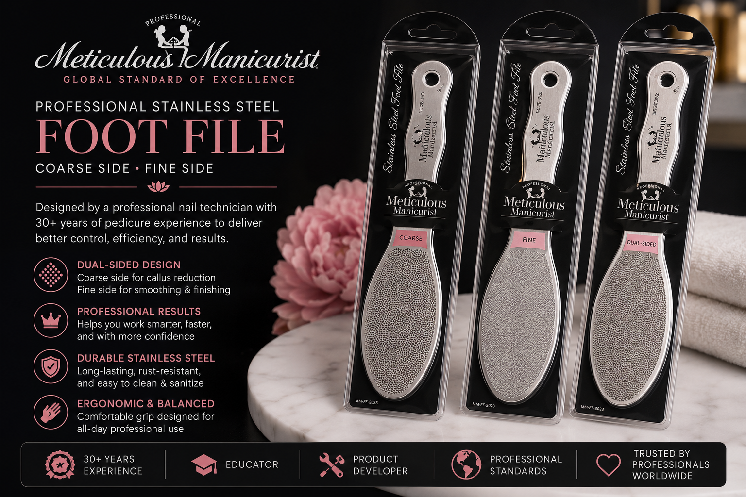 The Meticulous Manicurist Pedicure Tools for nail technicians, caregivers, nurses, and anyone who needs help with their nails.