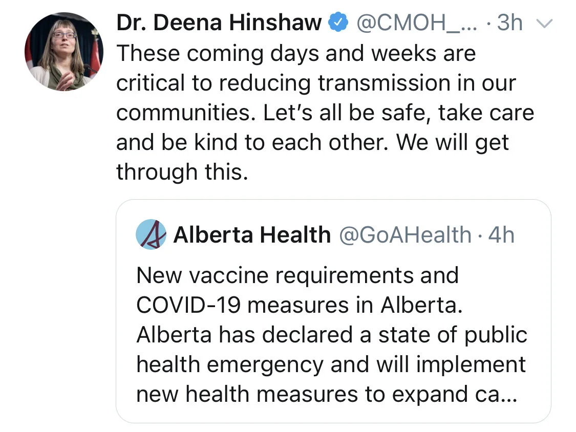 COVID-19 Update September 16th, 2021