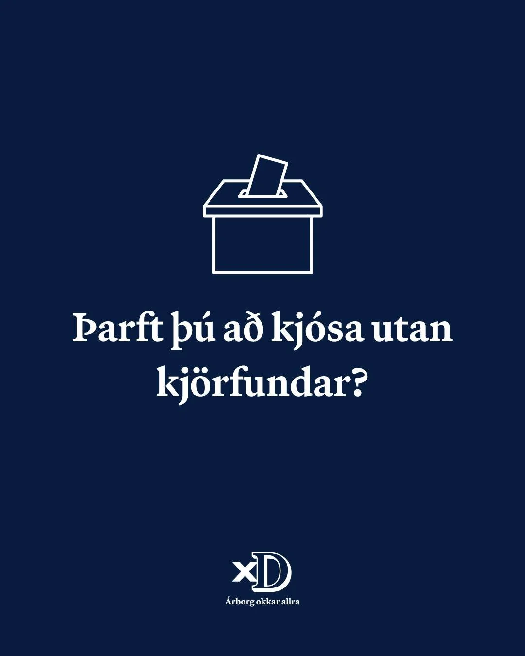 Utankj&ouml;rfundaratkv&aelig;&eth;agrei&eth;sla vegna sveitarstj&oacute;rnarkosninga 2026 er hafin!

Kosning utan kj&ouml;rfundar &iacute; &Aacute;rborg fer fram &aacute; skrifstofu emb&aelig;ttis S&yacute;slumannsins &aacute; Su&eth;urlandi, H&ouml