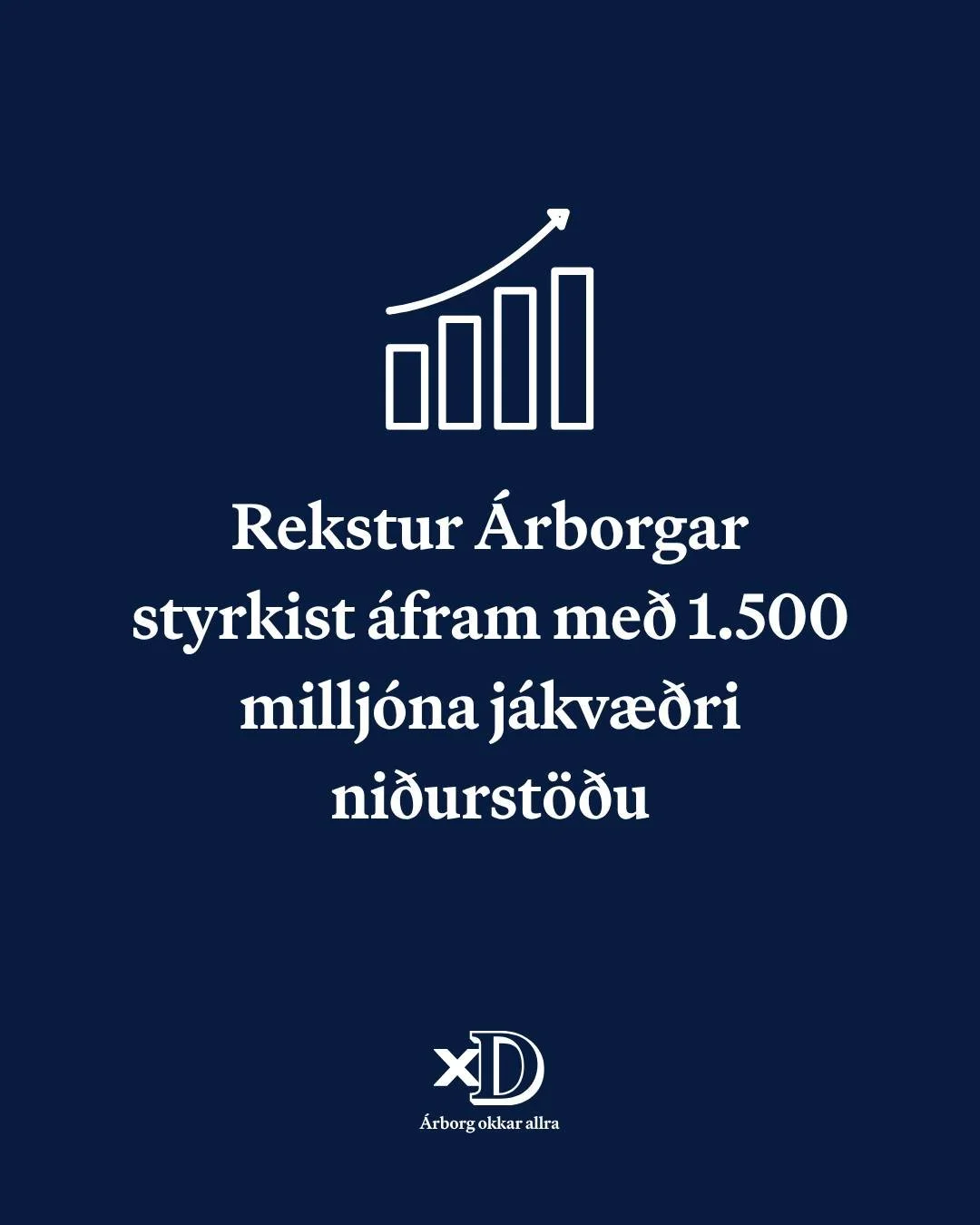 Vi&eth; erum &aacute; r&eacute;ttri lei&eth; 💙

Rekstrarafkoma Sveitarf&eacute;lagsins &Aacute;rborgar &aacute;ri&eth; 2025 er ein s&uacute; besta til fj&ouml;lda &aacute;ra. Spila &thorn;ar saman &aacute;byrg fj&aacute;rm&aacute;lastj&oacute;rn, a&