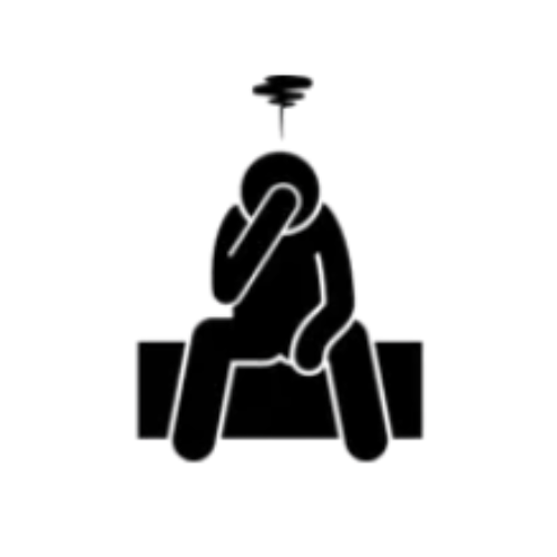 Silhouette of a person sitting on a bench, holding a phone to their ear, with a hanging light above.
