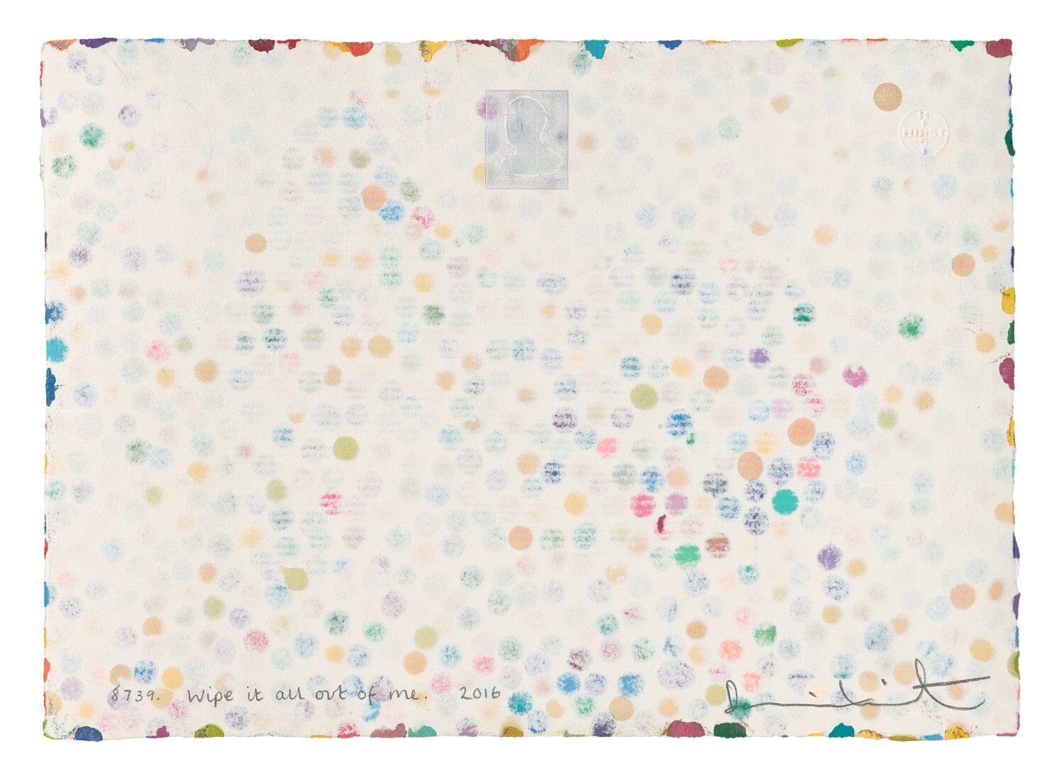 Wipe it all out of me (The Currency Serie) - Damien Hirst - Back