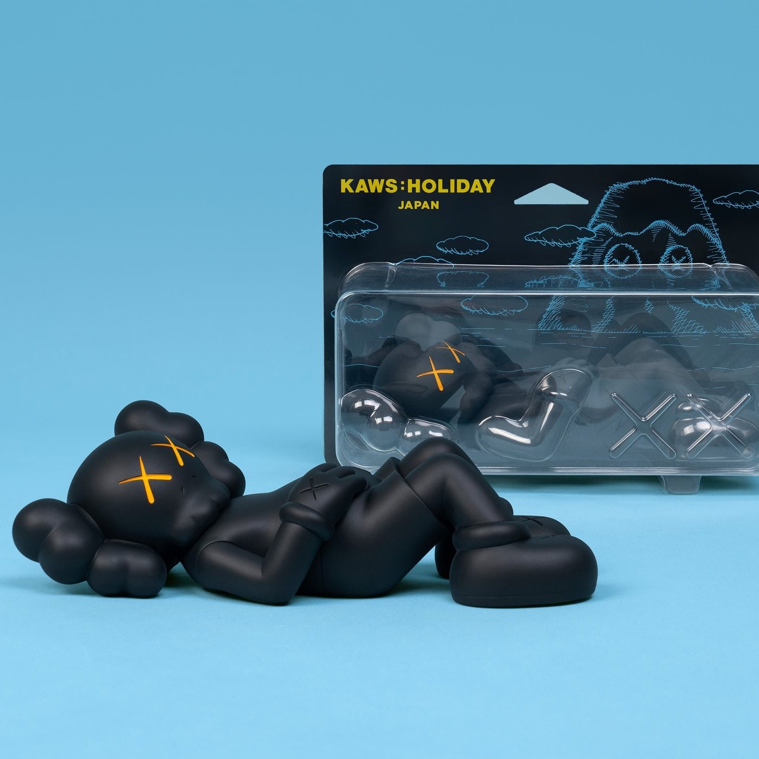 Holiday Japan black figure by Kaws from 2019 - Dope! Gallery