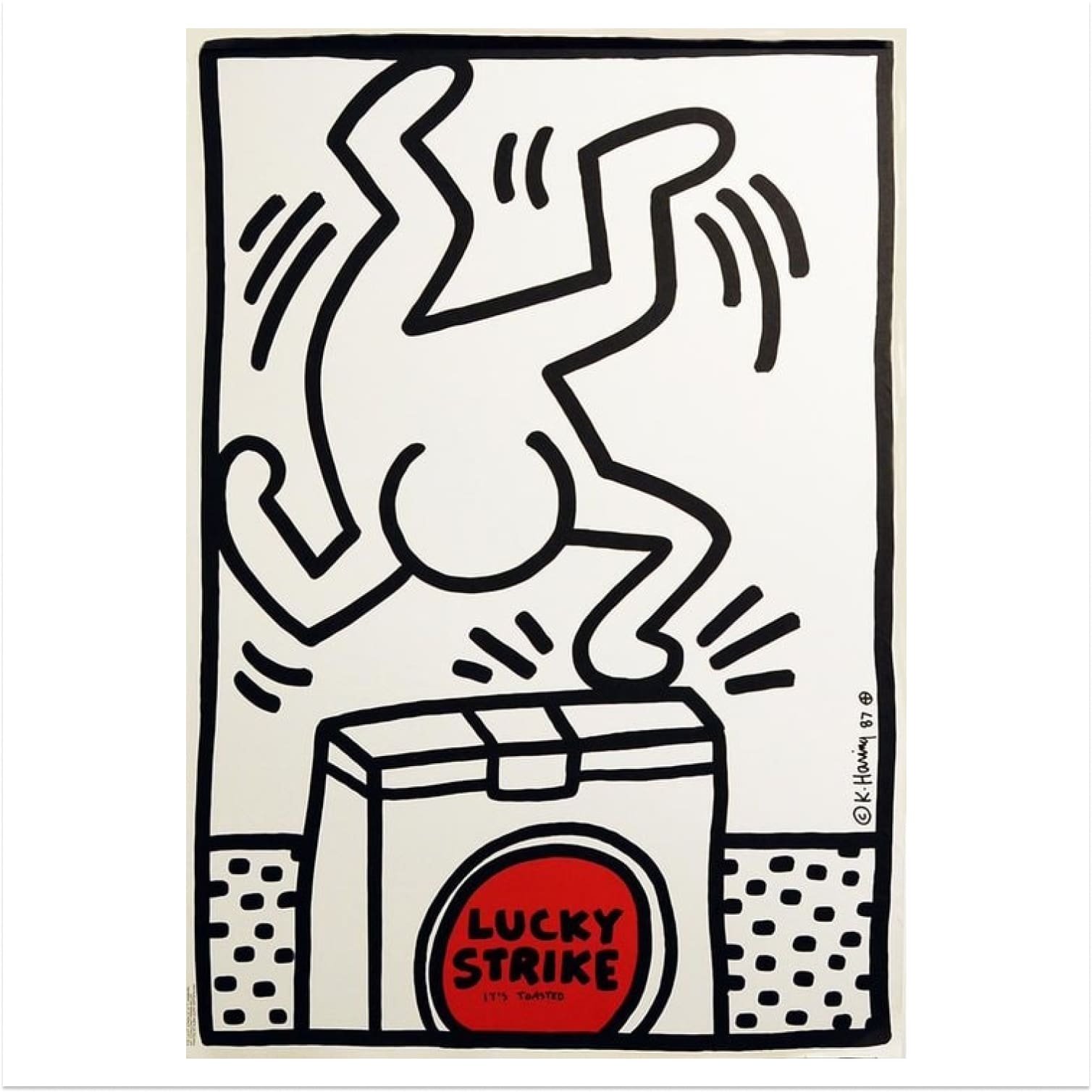 絵画 Keith Haring Lucky Strike 51/150 Keith Haring Lucky Strike