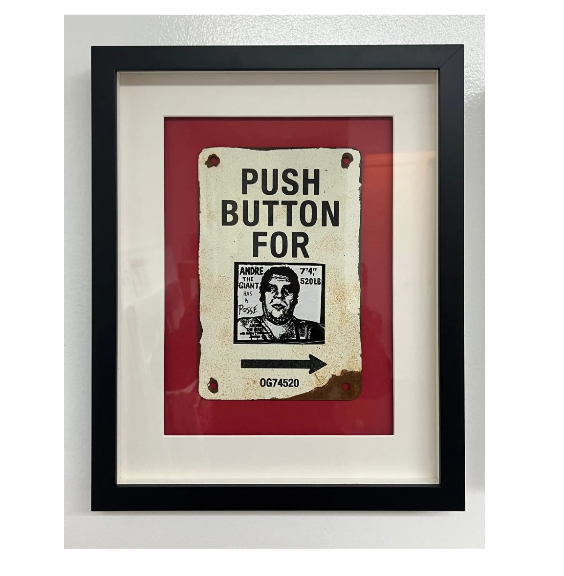Obey (Shepard Fairey) | OG CROSSWALK SIGN/PUSH BUTTON ANDRE THE GIANT, 2019