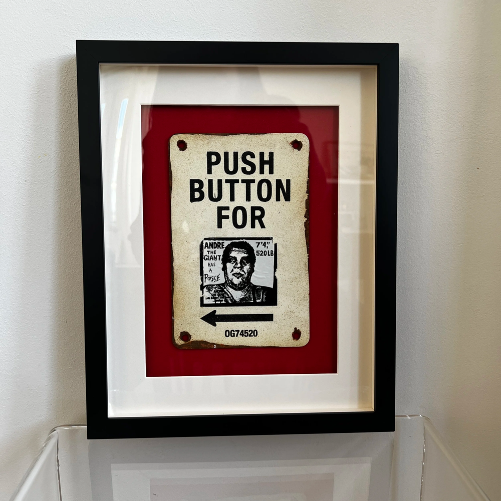 OG Crosswalk Sign / Push Button André the Giant