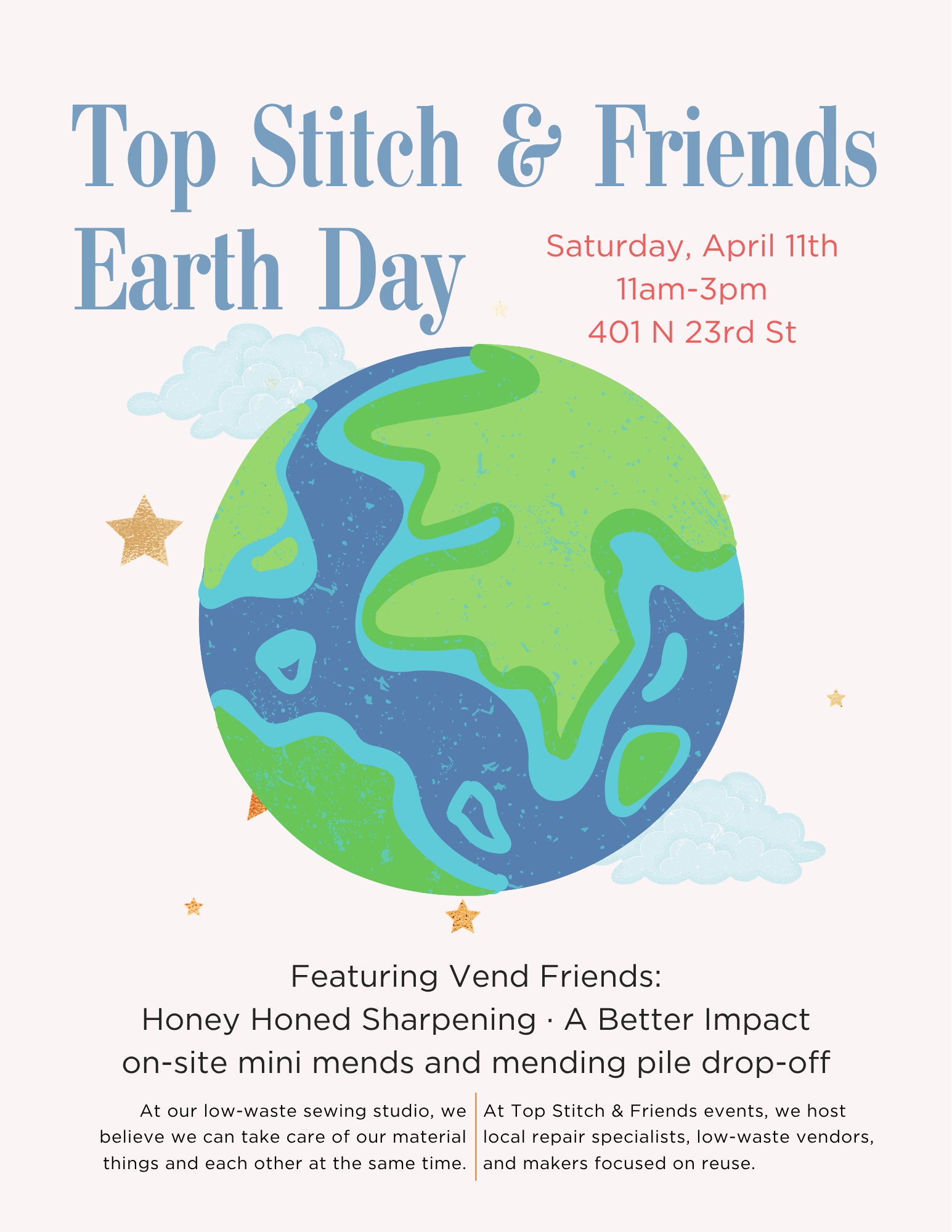 Monthly walk-in day: Top Stitch &amp; Friends